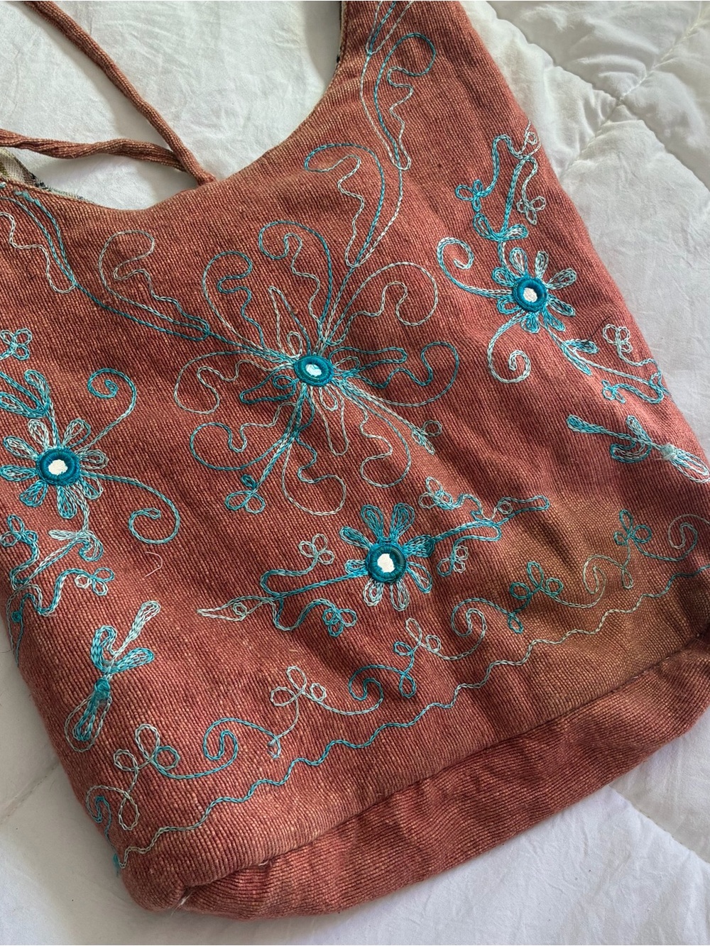 EARTH DIVAS Far Trade Made boho reversible tote - Picture 7 of 7